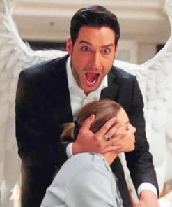 Lucifer Protecting Chloe Decker paint by number