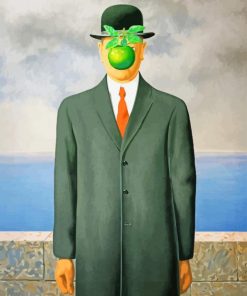 Man With Apple Rene Magritte paint by number