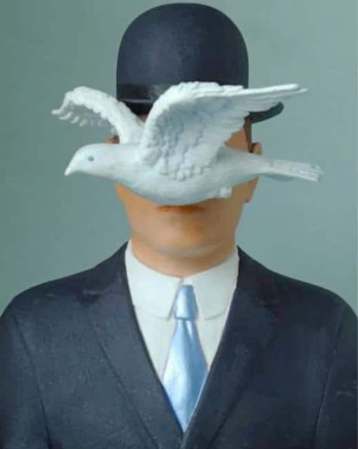 Man With The Bowler Hat Rene Margritte Paint By Numbers