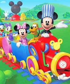 Mickey Mouse Hoo Choo Express Paint By Numbers