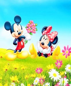 Minnie and Mickey Mouse paint by numbers