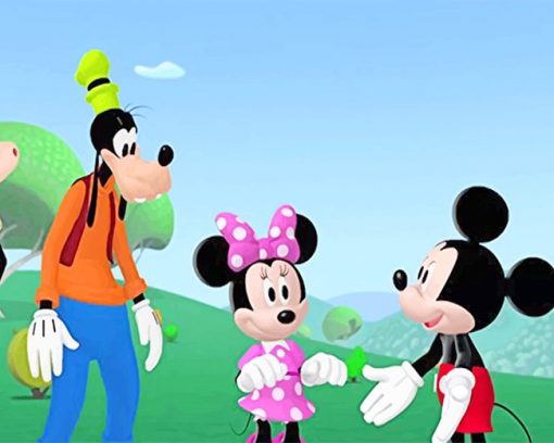 Minnie Goofy Mickey Mouse paint by number