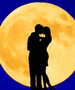 Moon Lovers Silhouette paint by number