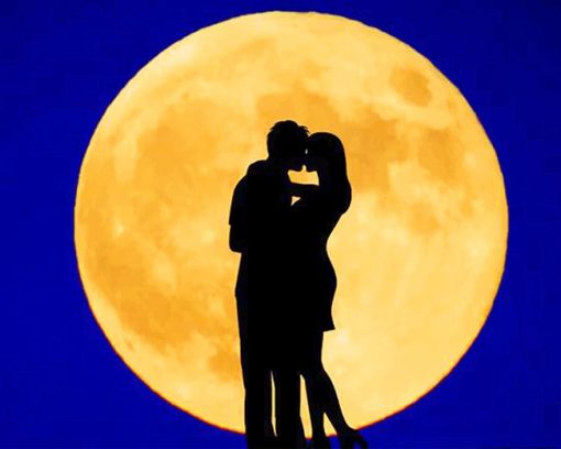 Moon Lovers Silhouette paint by number