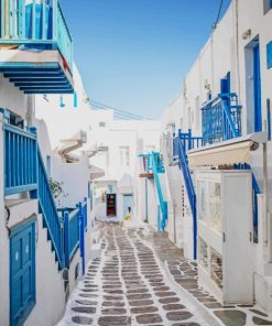 Mykonos Greece Street paint by numbers