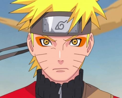 Naruto Mode Sennin Drawing apint by numbers