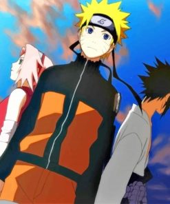 Naruto Shippuden Naruto Sasuke and Sakura paint by numbers