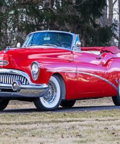 Red 1953 Skylark Convertible Paint By Numbers