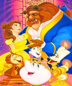 The Beauty And The Beast paint By numbers