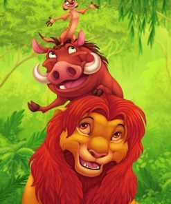 Timon Pumba And Simba paint By Numbers