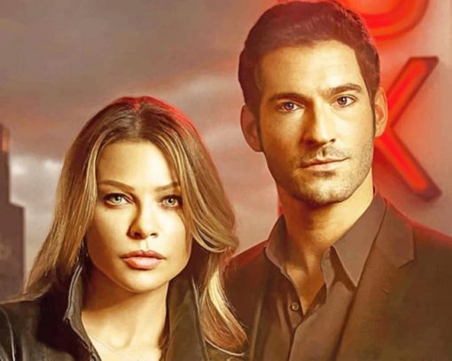 Tv Show Lucifer Chloe Decker paint by number