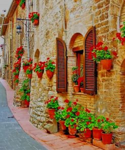 Walkway Photography Umbria Perugia paint by number