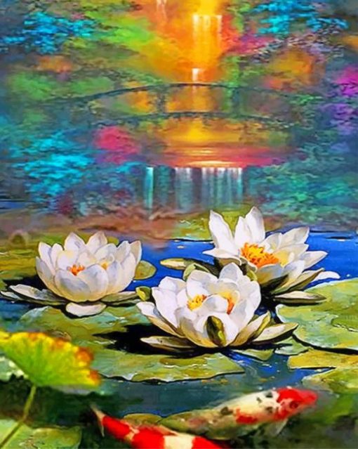 Water Lilies paint by numbers