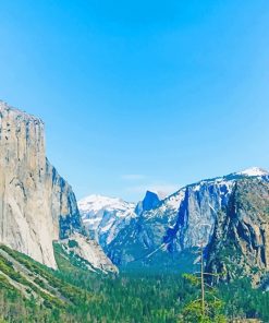 Yosemite California Mountains paint by number