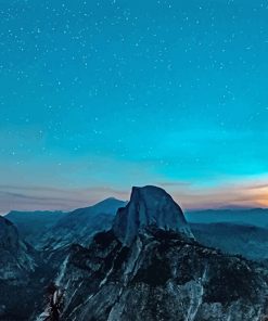 Yosemite Valley Night View paint by number