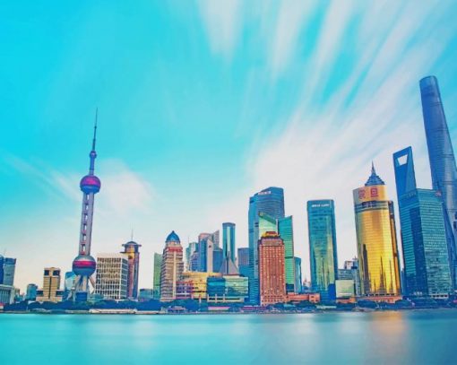 China Buildings paint by numbers
