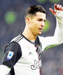 Cristiano Ronaldo In Juventus Jersy pain by numbers