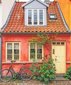 Aarhus Cute House paint by numbers