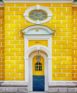 Yellow Bleu Door paint by numbers