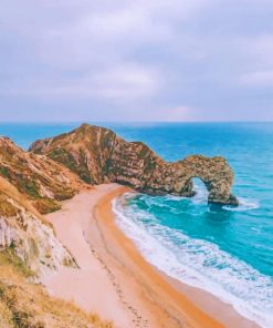 Durdle Door Beach paint by numbers