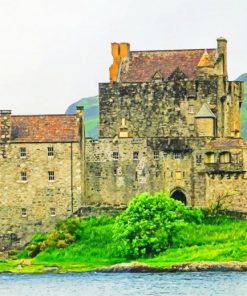 Gray Castle On Shore paint by numbers