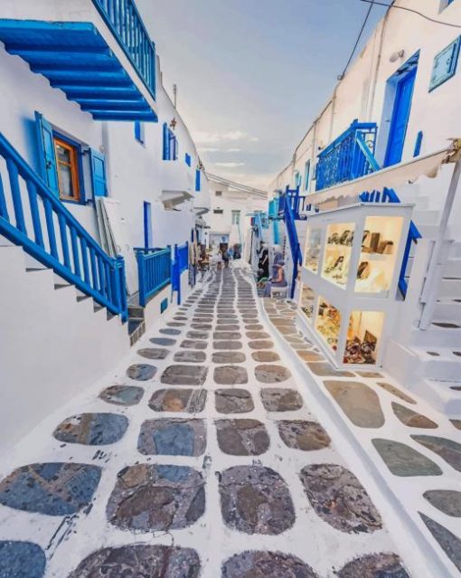 Mykonos Greece paint by numbers