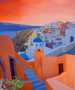 Santorini Island paint by numbers