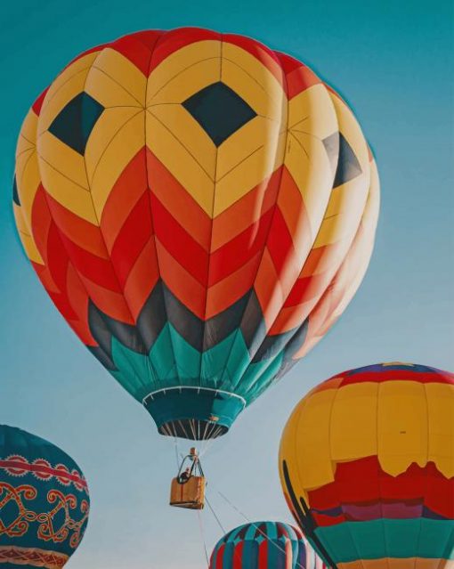 Hot Air Balloons paint by numbers