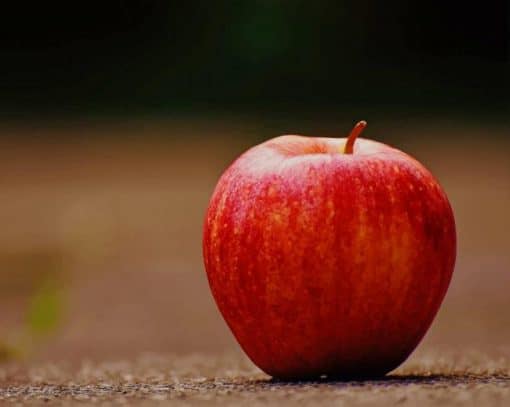 Red Apple Fruit On Surface paint by numbers