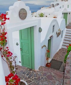 Santorini Island In Greece paint by numbers