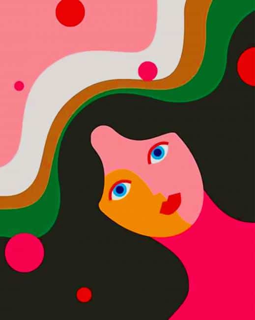 Beautiful Girl Illustration paint by numbers