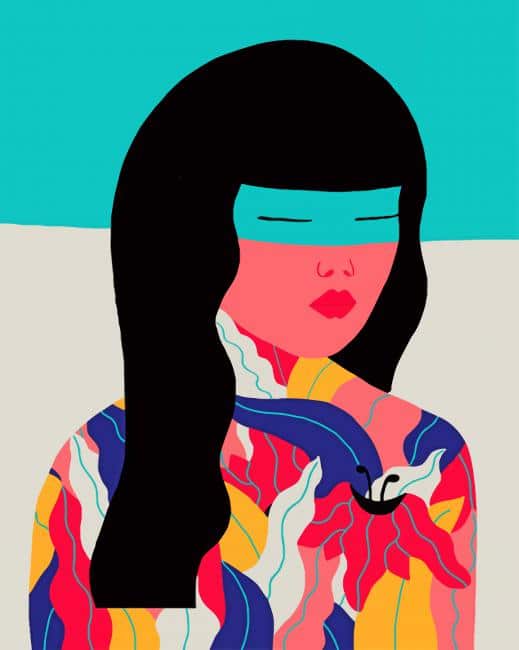 Beautiful Girl Illustration paint by numbers