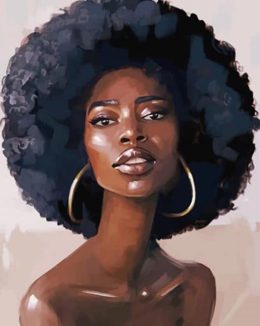 Black Girl Pop Art paint by numbers