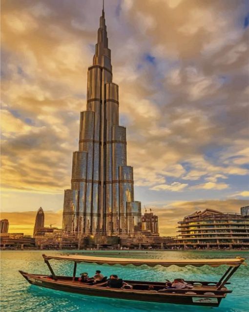 Burj khalifa Dubai paint by numbers paint by numbers