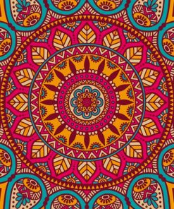 Colorful Mandala paint by numbers