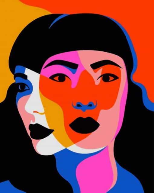 Girl Faces Pop Art paint by numbers