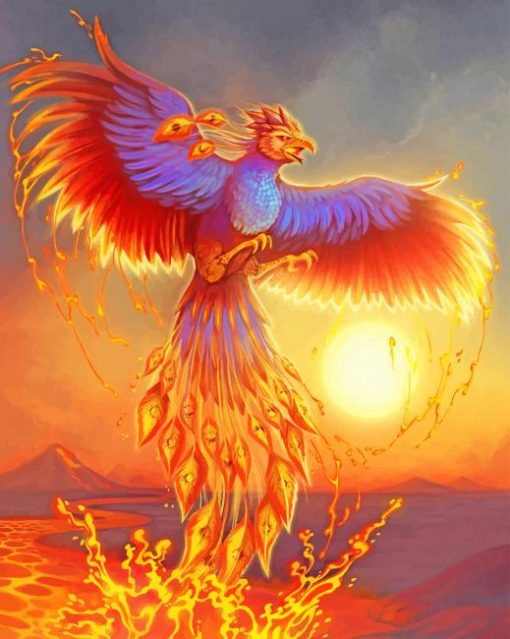 Phoenix Bird paint by numbers