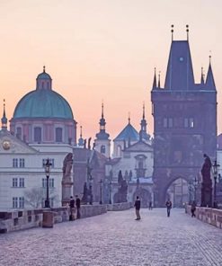 Prague Czech Republic Charles Bridge paint by numbers