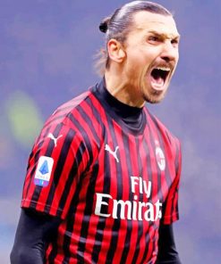 Zlatan Ibrahimovic In Acmilan paint by numbers