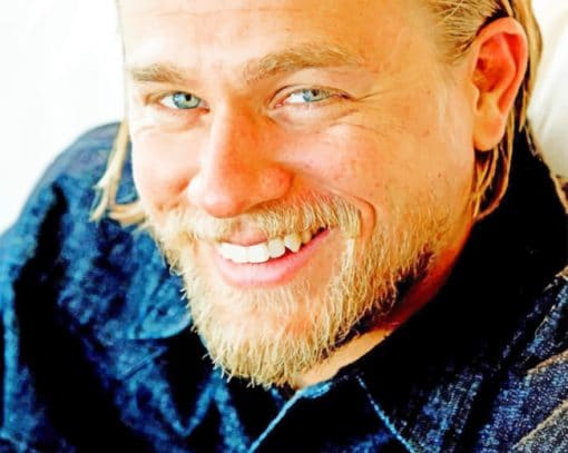 Actor Charlie Hunnam Smiling paint by numbers