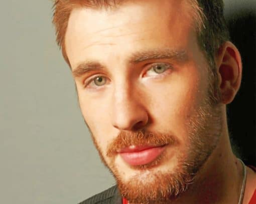 Actor Chris Evans paint by numbers