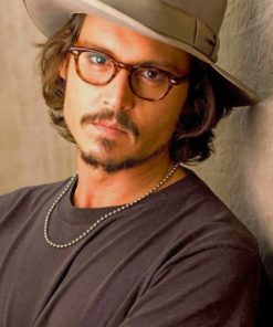 Actor Johnny Depp Fashion paint by numbers