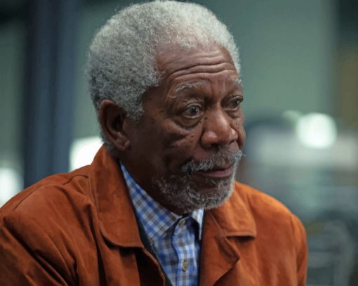 Actor Morgan Freeman paint by numbers