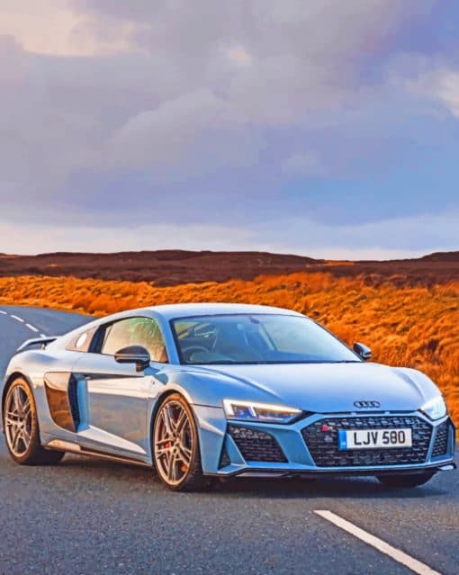 Audi R8 paint by numbers