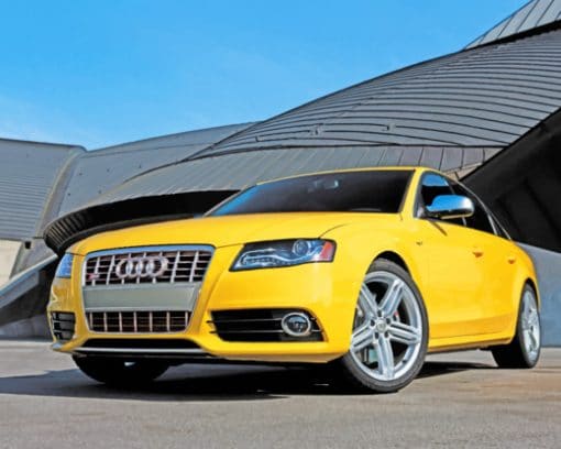 Audi Yellow Metallic Car paint by numbers