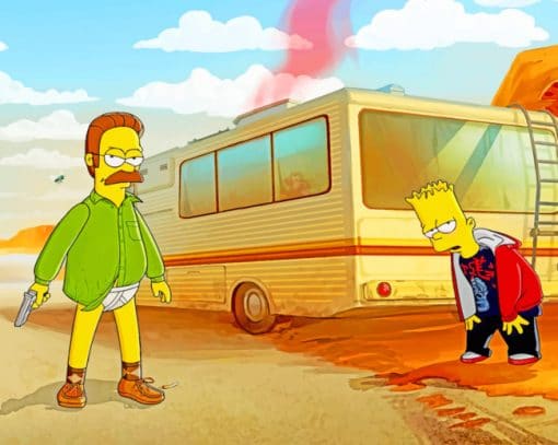 Bart And Heisenberg Simpsons paint by numbers