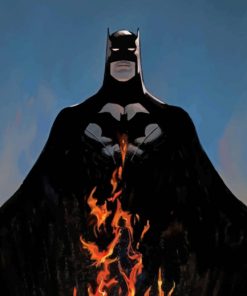 Batman In Flames paint by numbers