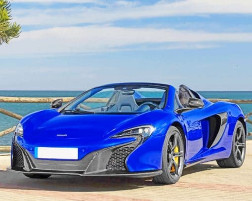 Blue Mclaren Car paint by numbers