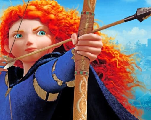 Brave Cartoon Hero Merida paint by numbers