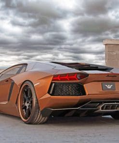 Brown Lamborghini Paint By Numbers